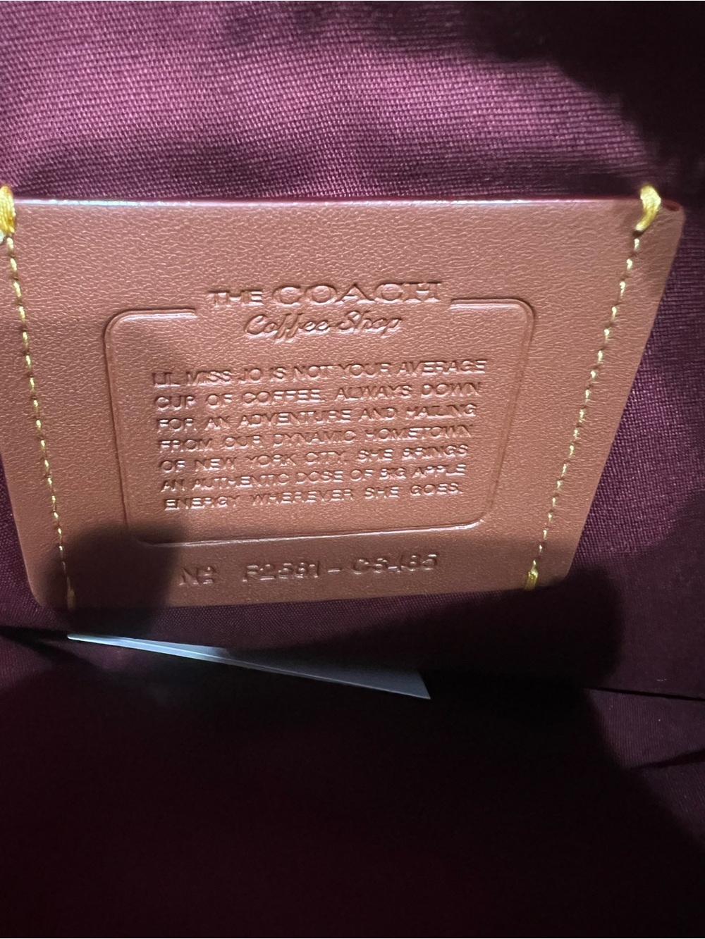 NWT The Coach Coffee Shop Lil Miss Jo Canvas Pouch / Clutch - Picture 8 of 8